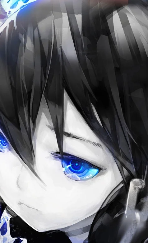 蓝色的眼睛手绘手机桌面