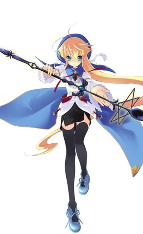 拿着魔杖的美少女动漫手机桌面