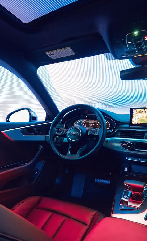 奥迪汽车高科技驾驶室中控特写手机壁纸