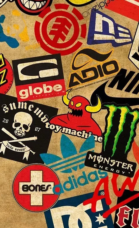 潮流品牌 logo 合集复古风壁纸 个性潮牌标志高清壁纸下载