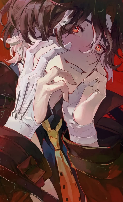 太宰治·红瞳邪笑 暗黑二次元文豪野犬同人手机壁纸