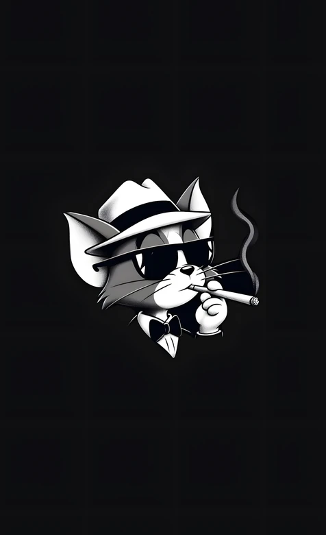 汤姆猫·黑帮大佬 暗黑国漫《猫和老鼠》手机壁纸