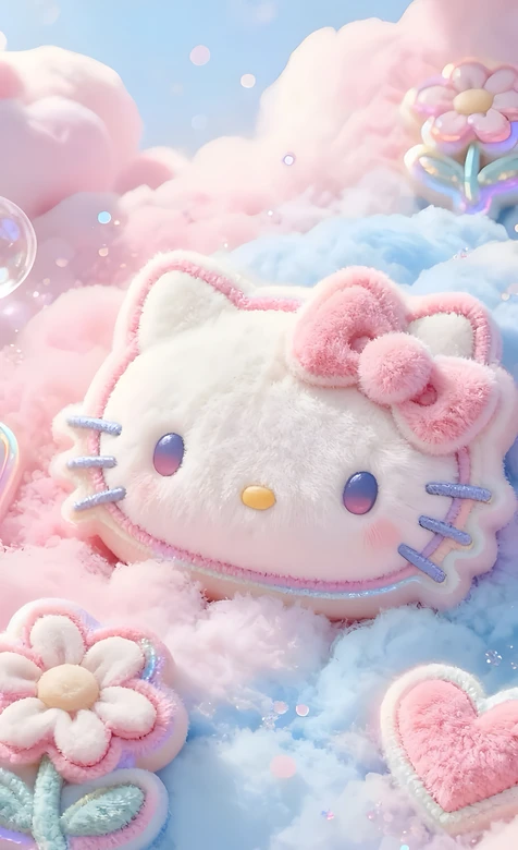Hello Kitty·毛绒萌趣造型 软萌治愈三丽鸥高甜少女心壁纸